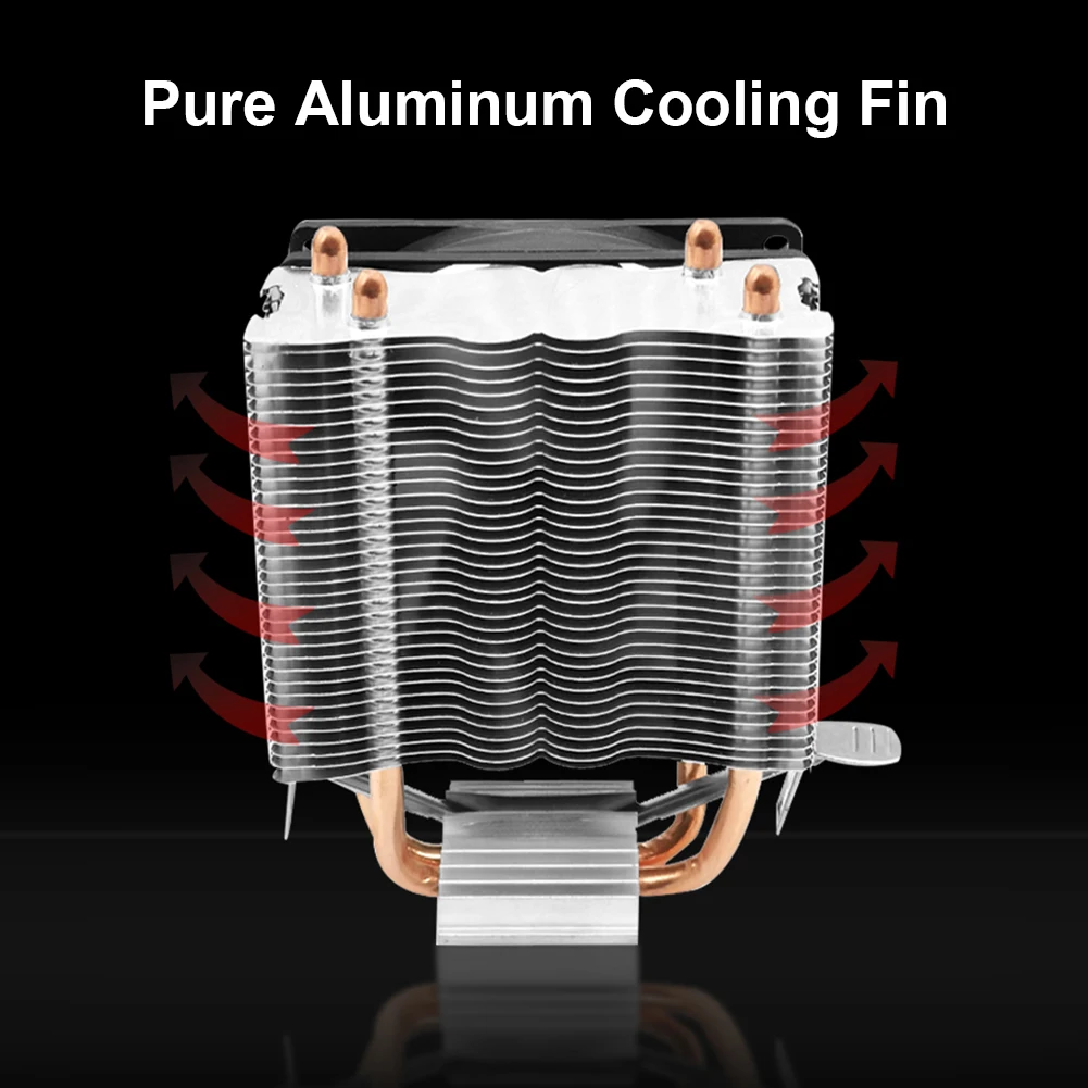 Воздушный кулер для процессора POLAR ICEFLOW с зеленым лезвием тихий вентилятор 2