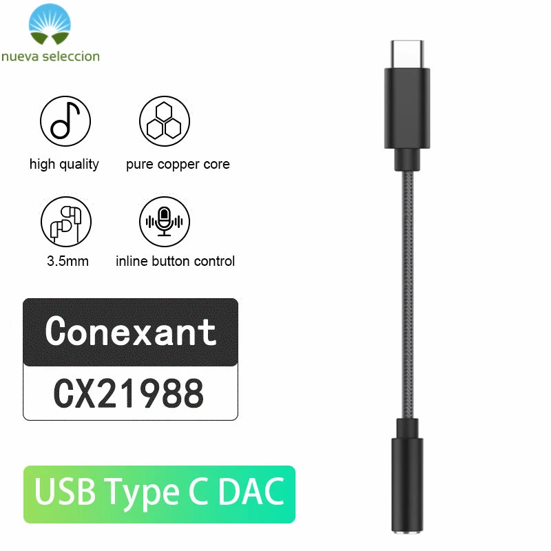 

USB C Jack DAC Type C to 3.5mm HiFi USB Audio Amp Portable Dongle Headphone DAC 24 Bit for Samsung Pixel OnePlus Xiaomi Win10