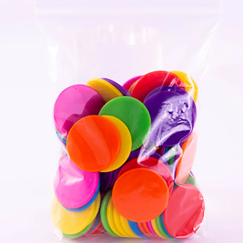 Mixed color 100 шт./компл. пластиковые казино, фишки для покера маркеры семейный клуб настольные игры креативный подарок 9 цветов образование пластиковые фишки 25 мм - Цвет: Mixed color