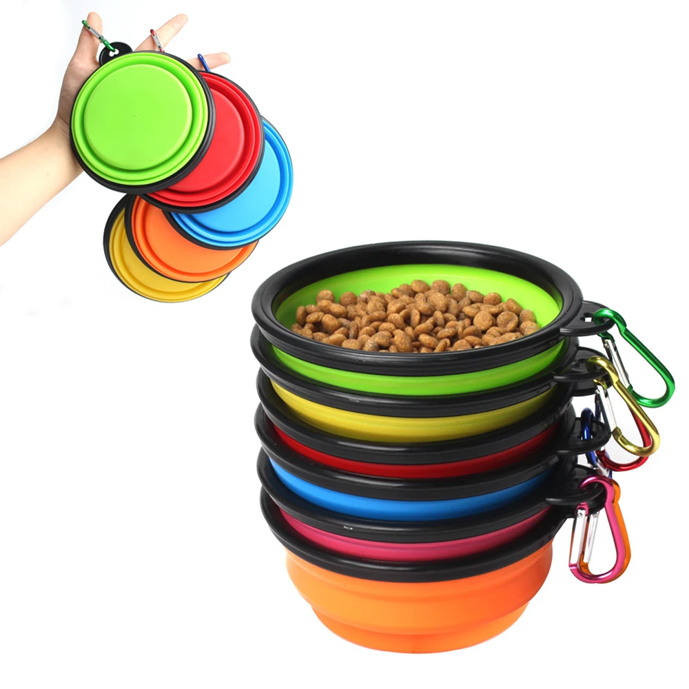3 шт. портативные силиконовые тарелки складные миски для кошек и собак