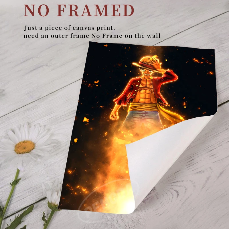 Холст Аниме Hd принты Луффи картины Настенная картина домашнее украшение