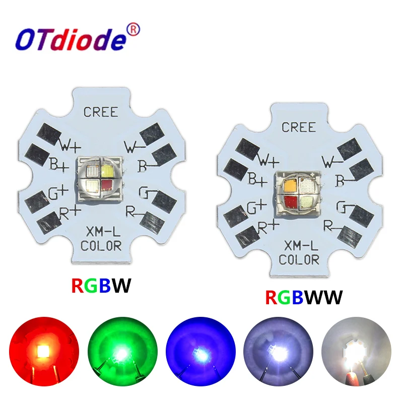 Светодиодный 10 Вт XM-L XML RGBW RGB белый или теплый цвет Высокая мощность 5050 4 чипа