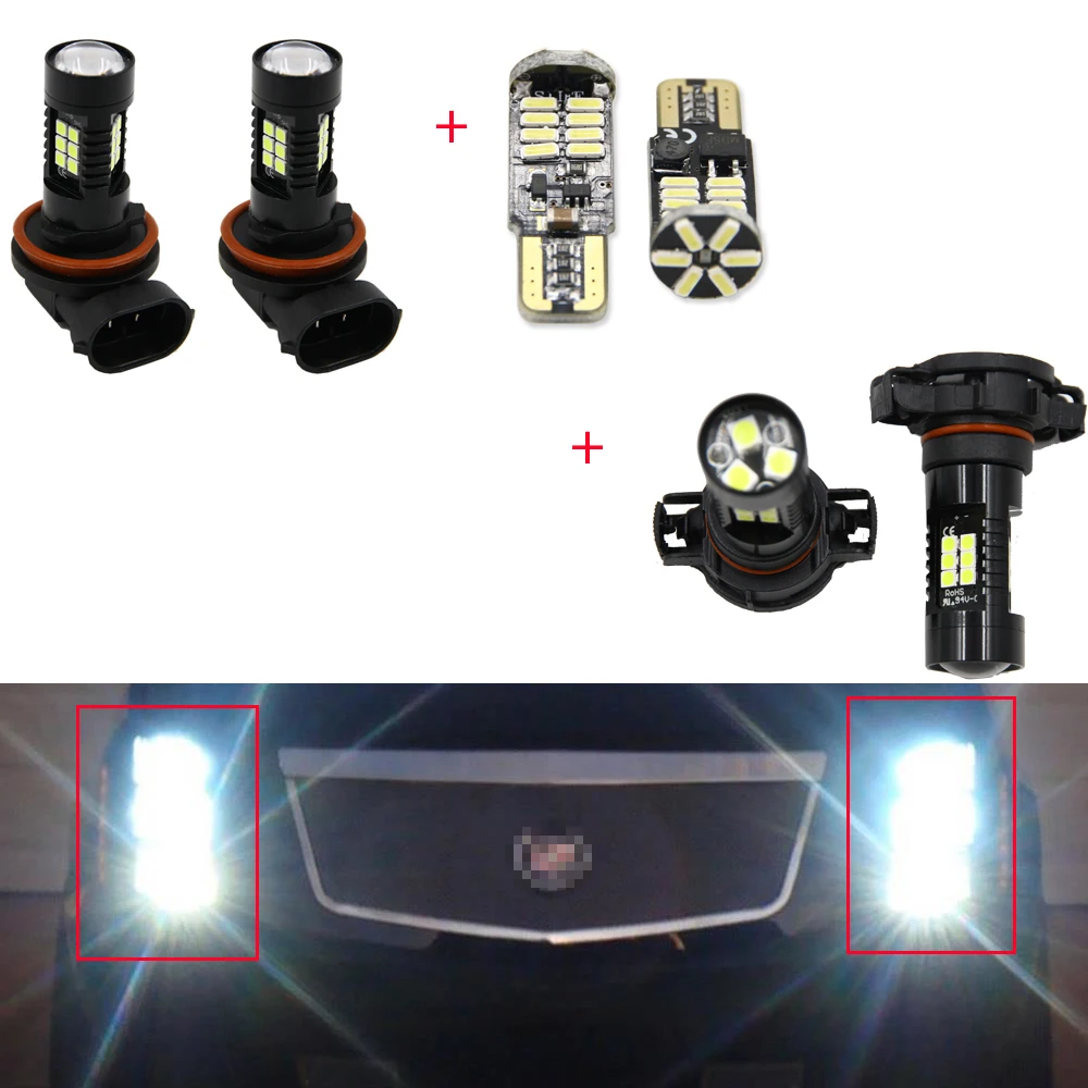 Белый светодиодный светильник DRL для вождения 6 шт. Cadillac Escalade 2007 2014|Сигнальная