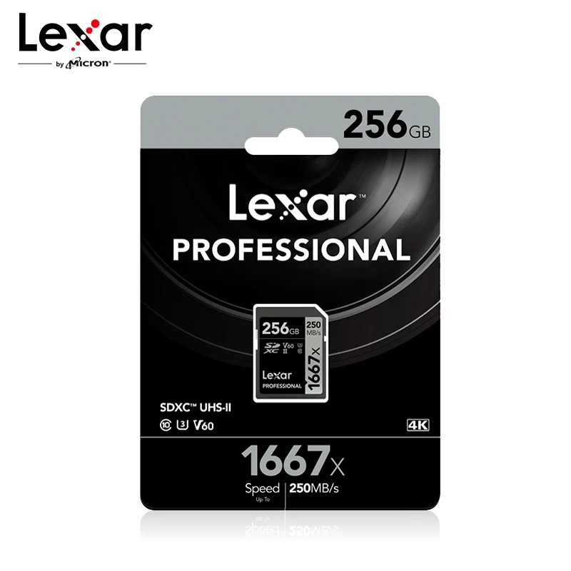 Карта памяти Lexar 1667X V60 250 МБ/с./с флеш карта 64 Гб 128 ГБ 256 UHS II U3 SD SDXC C10 для 3D 4K HD