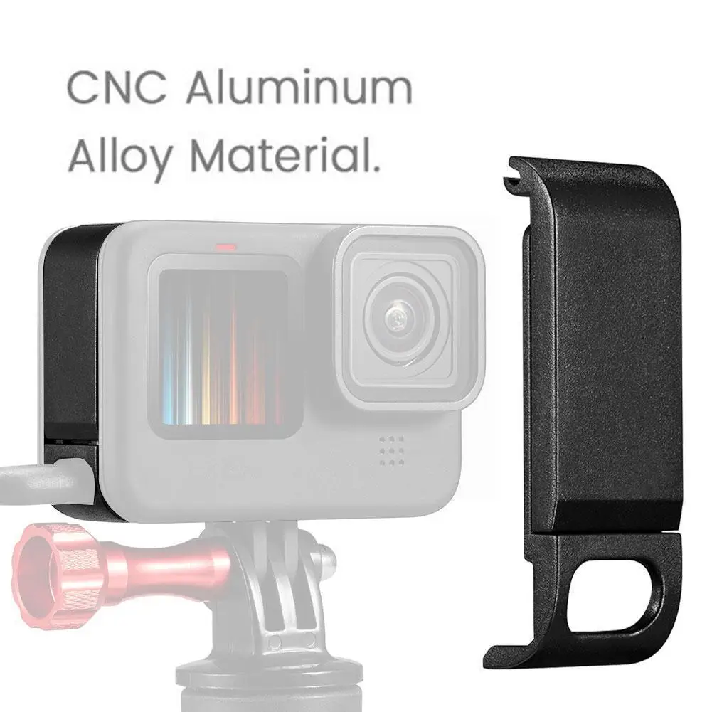 

Перезаряжаемая боковая крышка для аккумулятора 50 шт./лот, пылезащитная крышка для Hero 9, черные аксессуары для спортивной камеры Vip F0e2