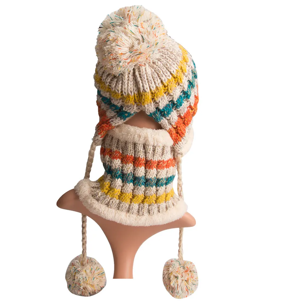 Maylisacc Женская зимняя обувь теплая вязаная шапка с шарфом кольцо Модные для Для