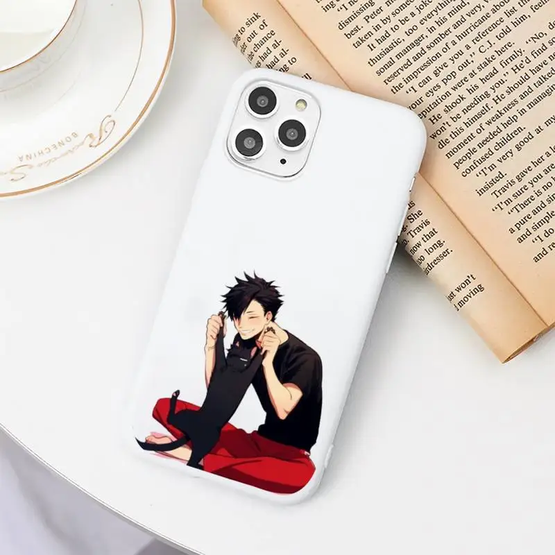 

Haikyuu Kuroo Tetsurou volleyball anime Phone Case Candy Color for iPhone 6 7 8 11 12 s mini pro X XS XR MAX Plus