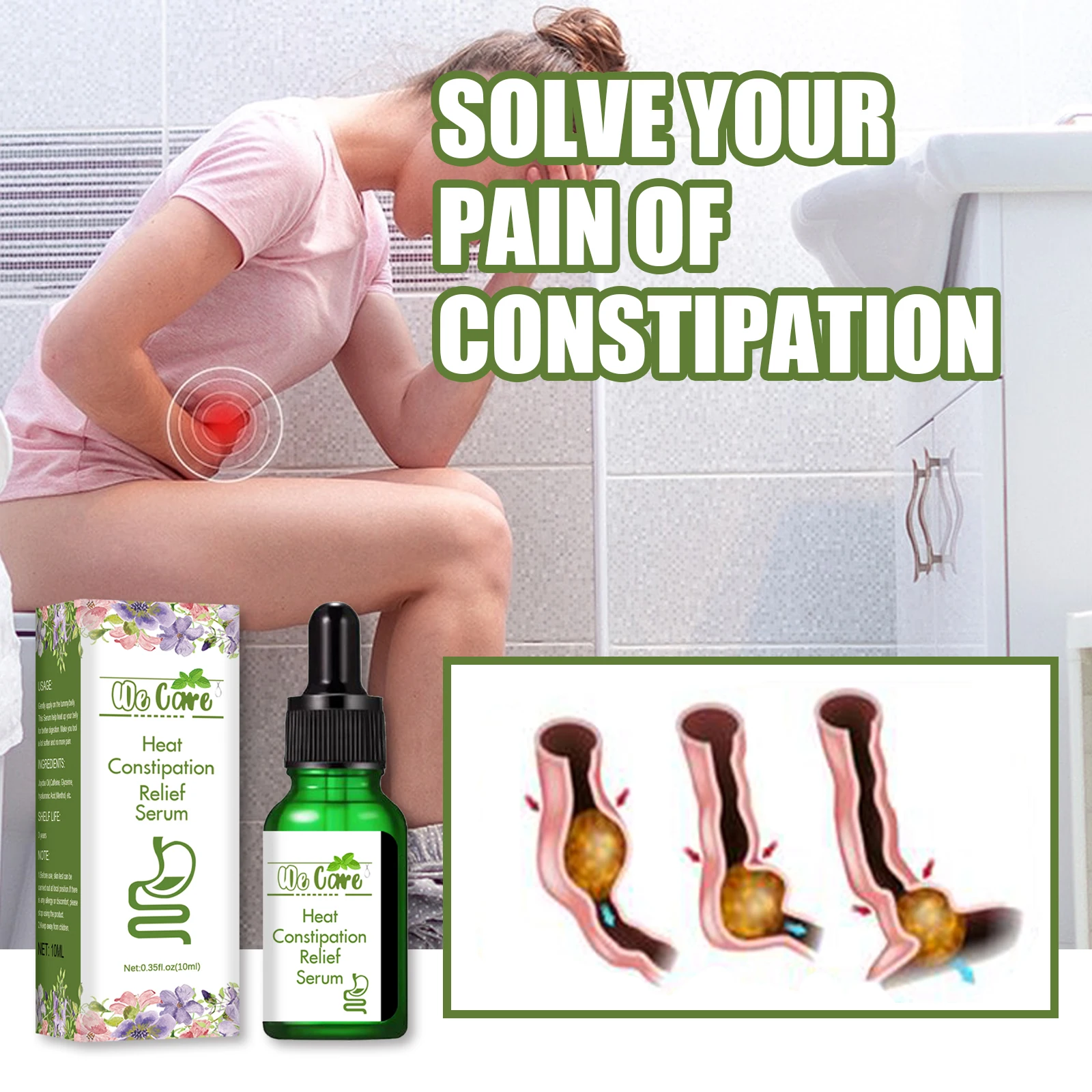 

Heat Constipation Relief Essence Effective Weight Loss Body Slim Beauty Cellulite Melting Lotion for Women Men 10ml LDF668