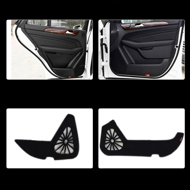 

4 шт., тканевые коврики для защиты дверей, декоративные накладки против ударов для Benz серии M 2012-2015