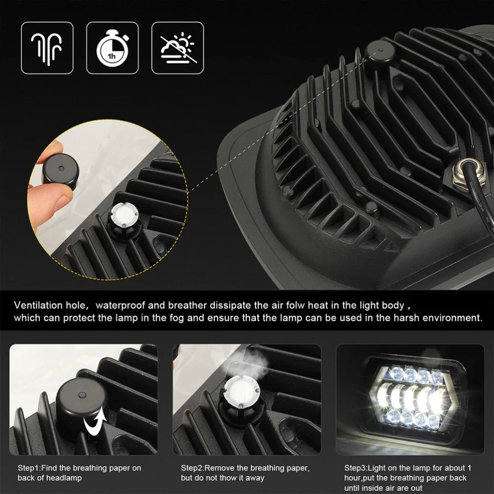 

1PC 300W 7 Inches Offroad Led Working Lamp Jeep Wrangler Large Lamp Arrowhead Style Car Headlights Square LED Driving Truck Lamp