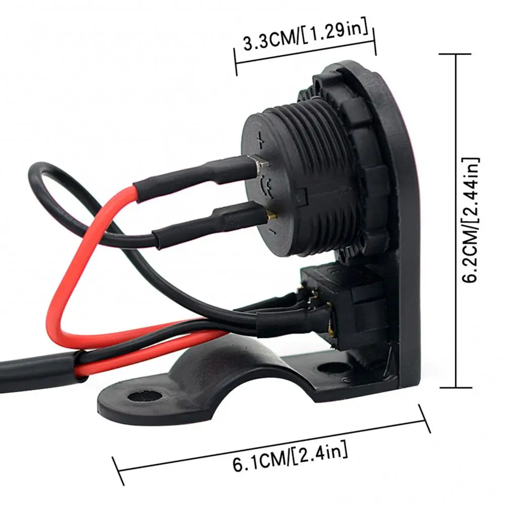 

12V to 24V Universal Modified Motorcycle Digital Display Voltmeter with Switch Round Waterproof Auto Boat