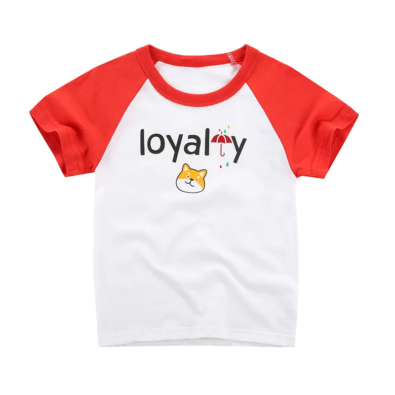 T-Shirt Summer Boys Girls New Pure Cotton Childrens Clothing High Quality Breathable Soft T Shirts Kids Baby Clothes Promotion | Детская