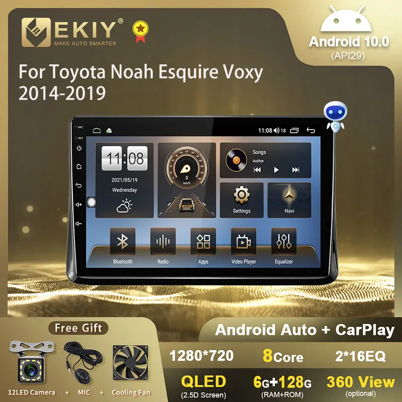 

EKIY T7 QLED DSP Android 10 автомобильное радио для Toyota Ноя лыжа Voxy 2014-2019 мультимедийный видеоплеер стерео навигация Carplay