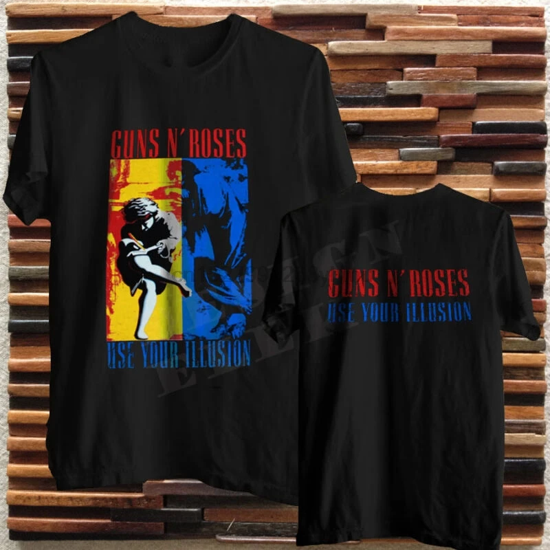 Черная футболка GUNS N ROSES используйте вашу иллюзию AXL ROSE | Мужская одежда