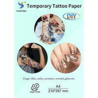 10setslot inkjet temporary tattoo transfer paper a4 size white and fake tattoo men waterproof temporary henna tattoos diy art