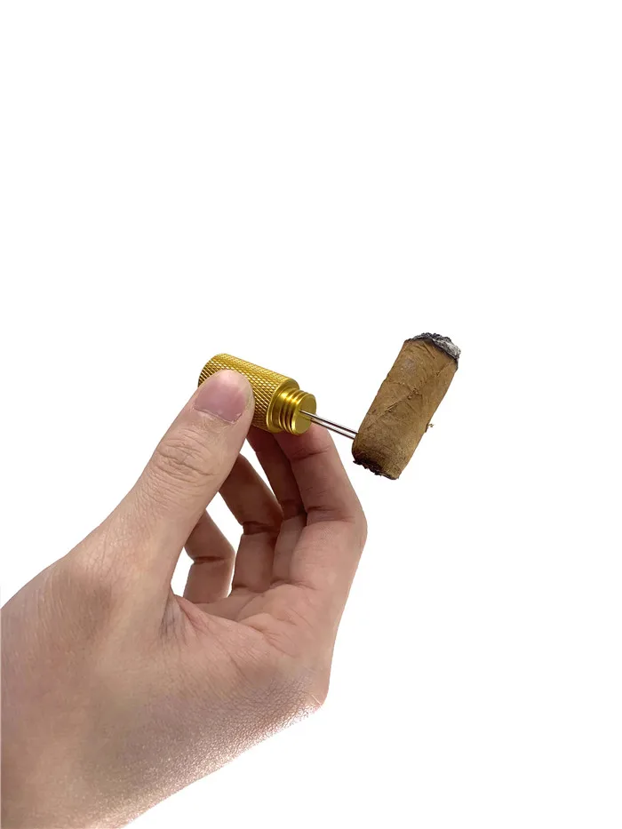 2 в 1 инструмент для сигар-черный металлический рисования выдавливания сигар и