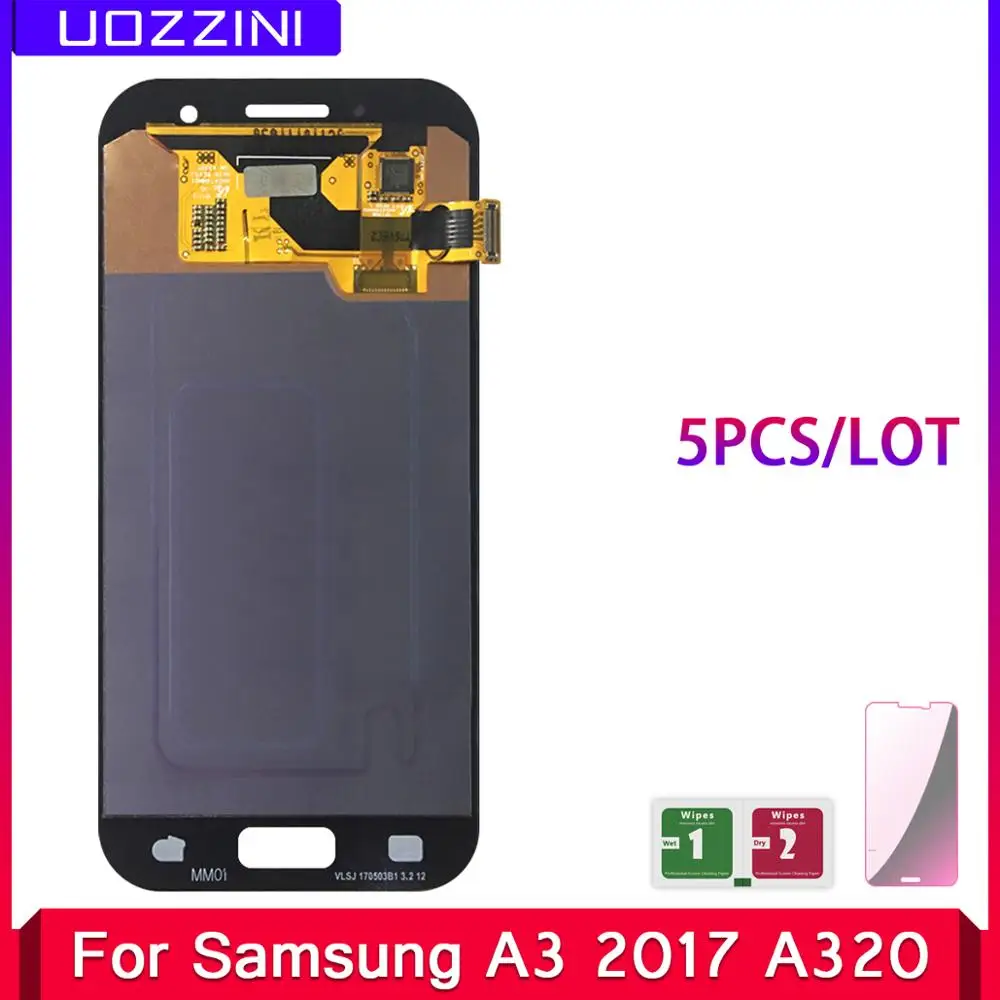 5 шт./лот Топ OLED для Samsung Galaxy A3 2017 A320M A320Y SM A320F A320FD A320 ЖК дисплей сенсорный экран