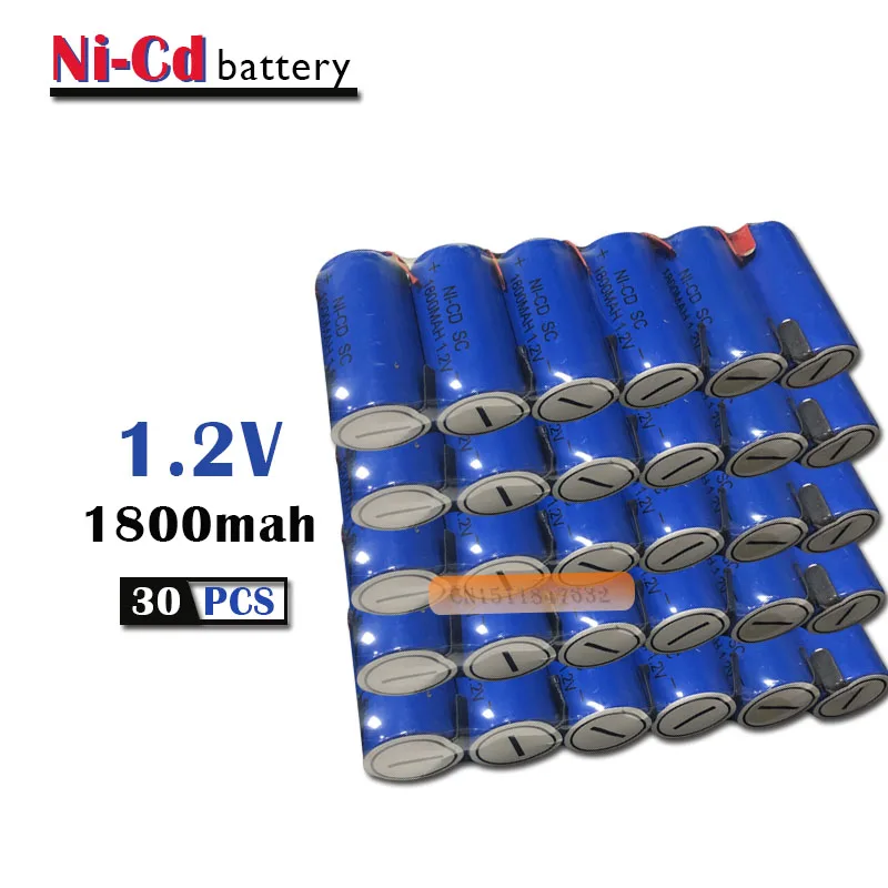 Новые высококачественные никель кадмиевые аккумуляторные батареи 30 шт./лот 1 2 В