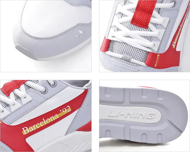 Li-Ning/Мужская классическая обувь для образа жизни в стиле 90; удобная спортивная обувь с подкладкой для фитнеса в стиле ретро; кроссовки; AGCP139 YXB329