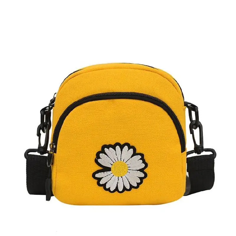 

Fashion Handbag Casual Women Mini Canvas Shoulder Bag Daisy Small Cotton Handbag Totes Ladies Casual Vintage Purse Cloth Bucket