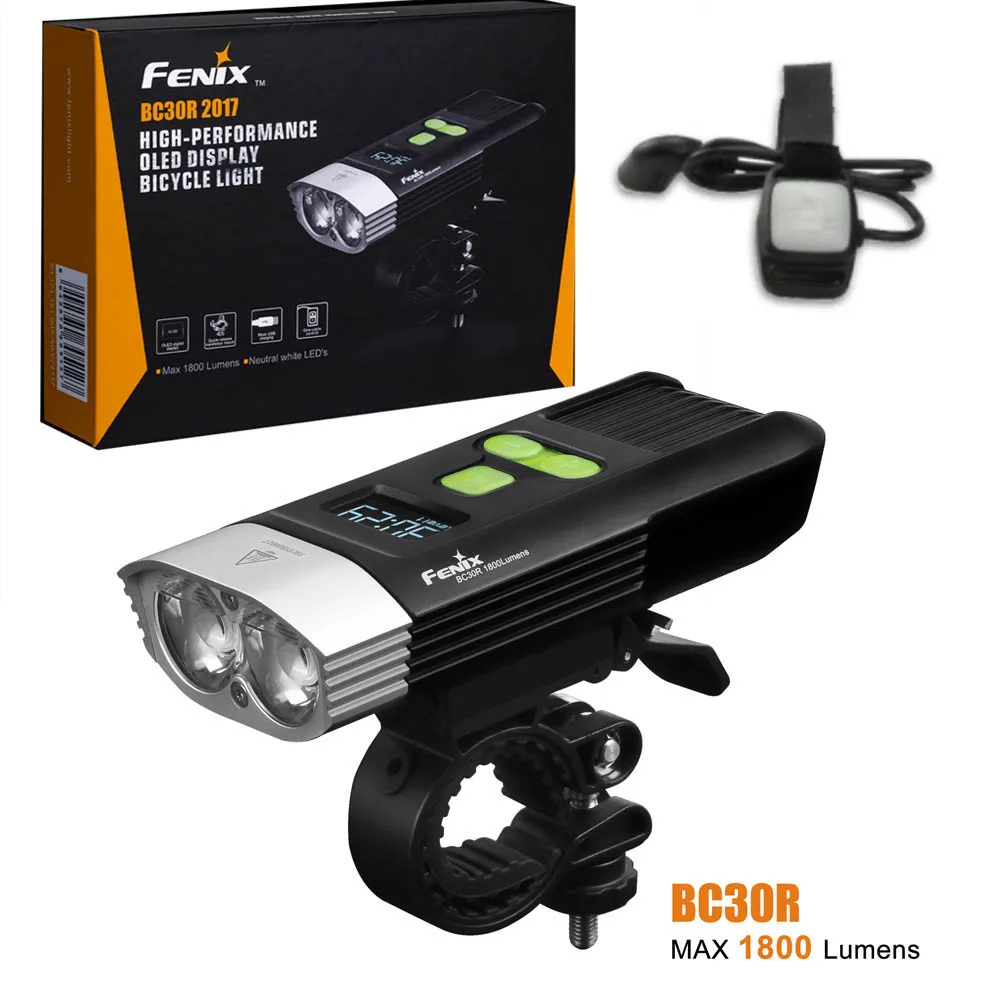 Fenix BC30R 1800 люминесцентный перезаряжаемый свет велосипеда с цифровым дисплеем и