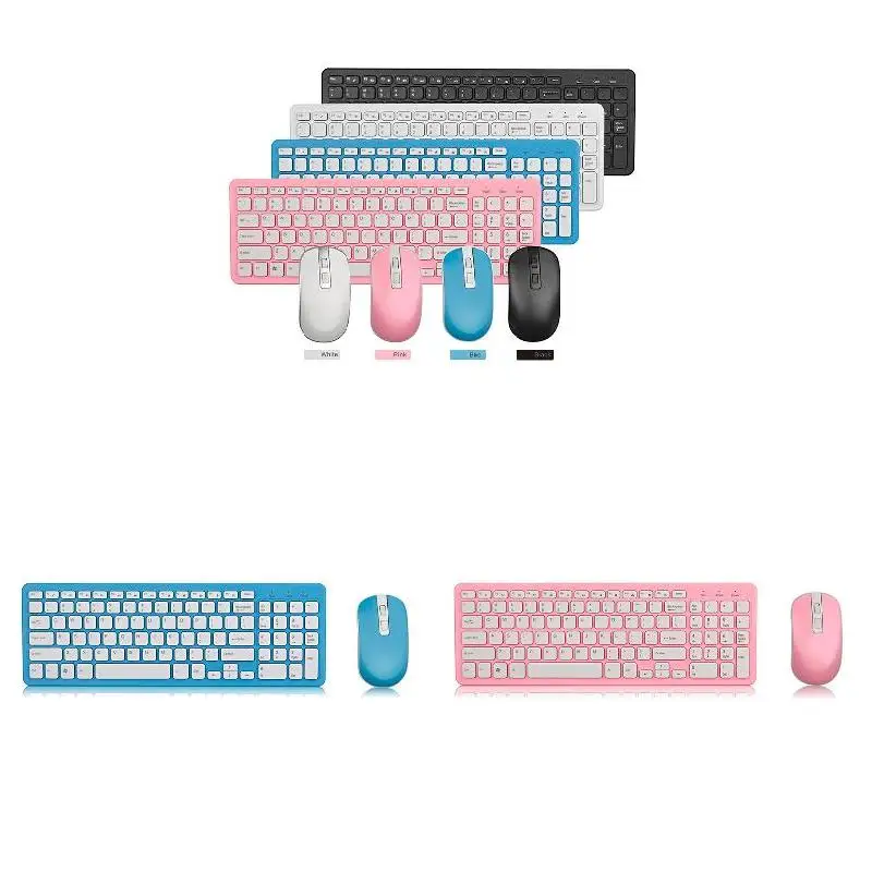 Беспроводная клавиатура мышь набор ультра-тонкий 2 4G Аксессуары для ПК