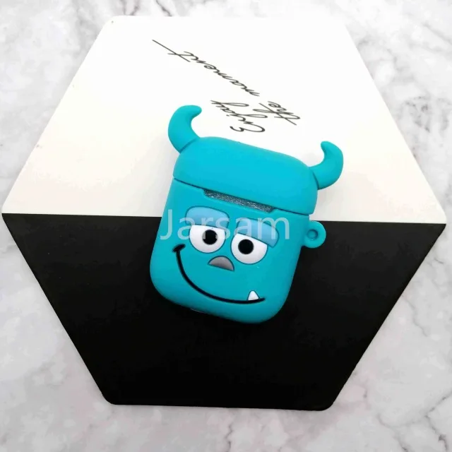 Для Airpods 2 Чехол, силиконовый чехол с рисунком, чехол для air pods, милый чехол для наушников, 3D чехол для наушников, аксессуары для наушников - Цвет: Hairy