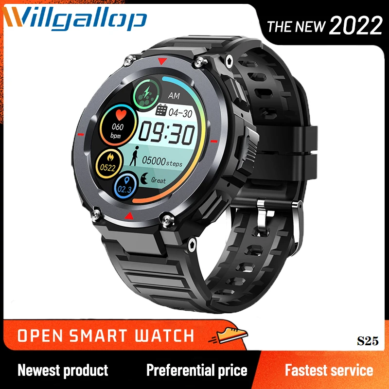 

Willgallop 2022 new S25 Smart Watch BT Call Music Play IP67 Outdoor Smartwatch Hear Rate Monitor Men sport Wrist Watch