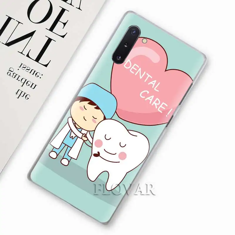 Dentist Teeth Tooth Phone Cases for Samsung Galaxy Note 10 S10 Plus 5G S10e A30 A40 A50 A60 A70 M40 Hard Cover Coque
