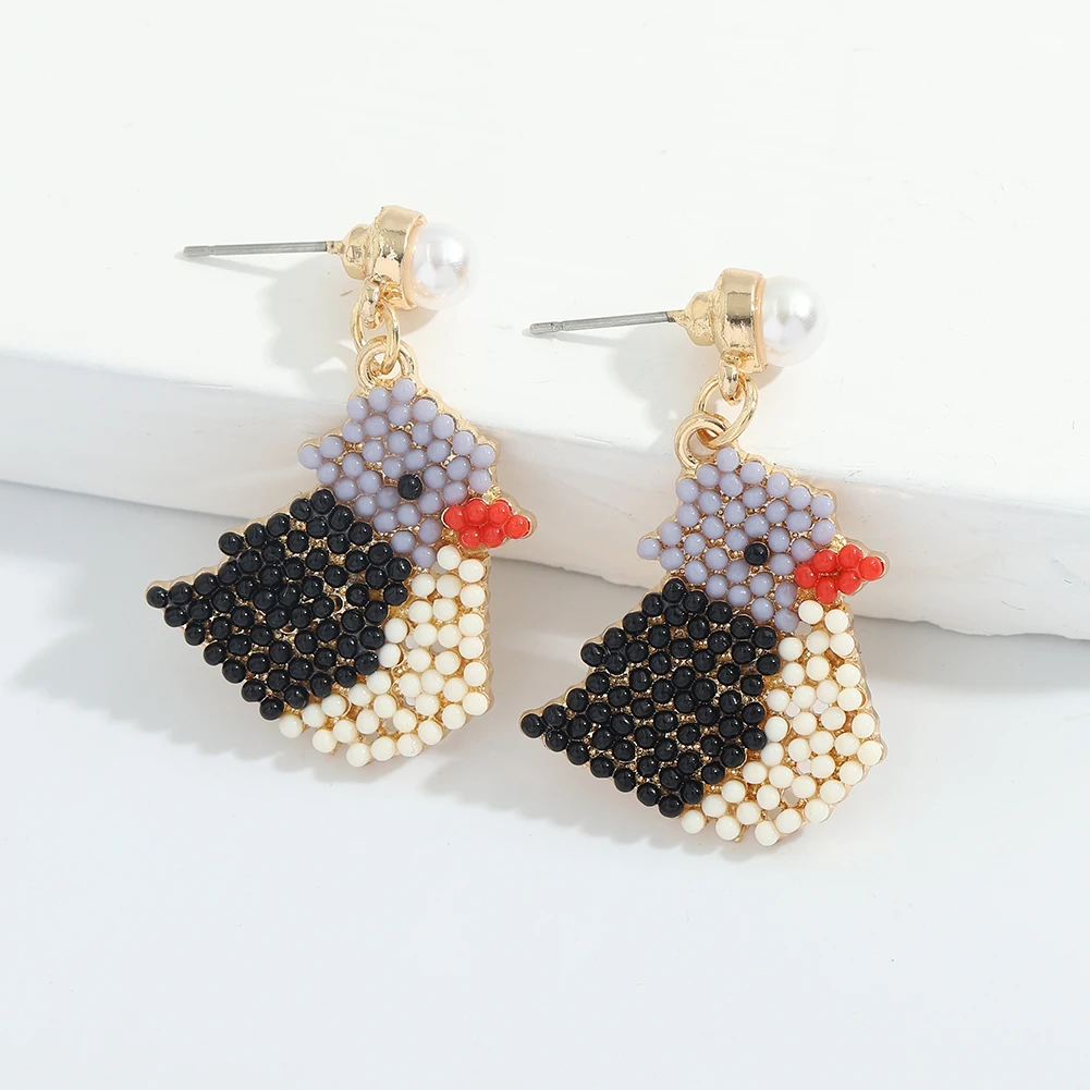 

Best Lady Delicate Animal Rice Beads Earrings For Women Pendant Lady Cute Cartoon Animal Girlfriend Gift Party Show Wholesale