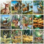 Чжуй Star DIY 5d алмазная картина олень разноцветного квадратногоНабор для рисования с круглыми камнями и полотном Хрустальная мозаичная роспись Хэллоуин Алмазная вышивка