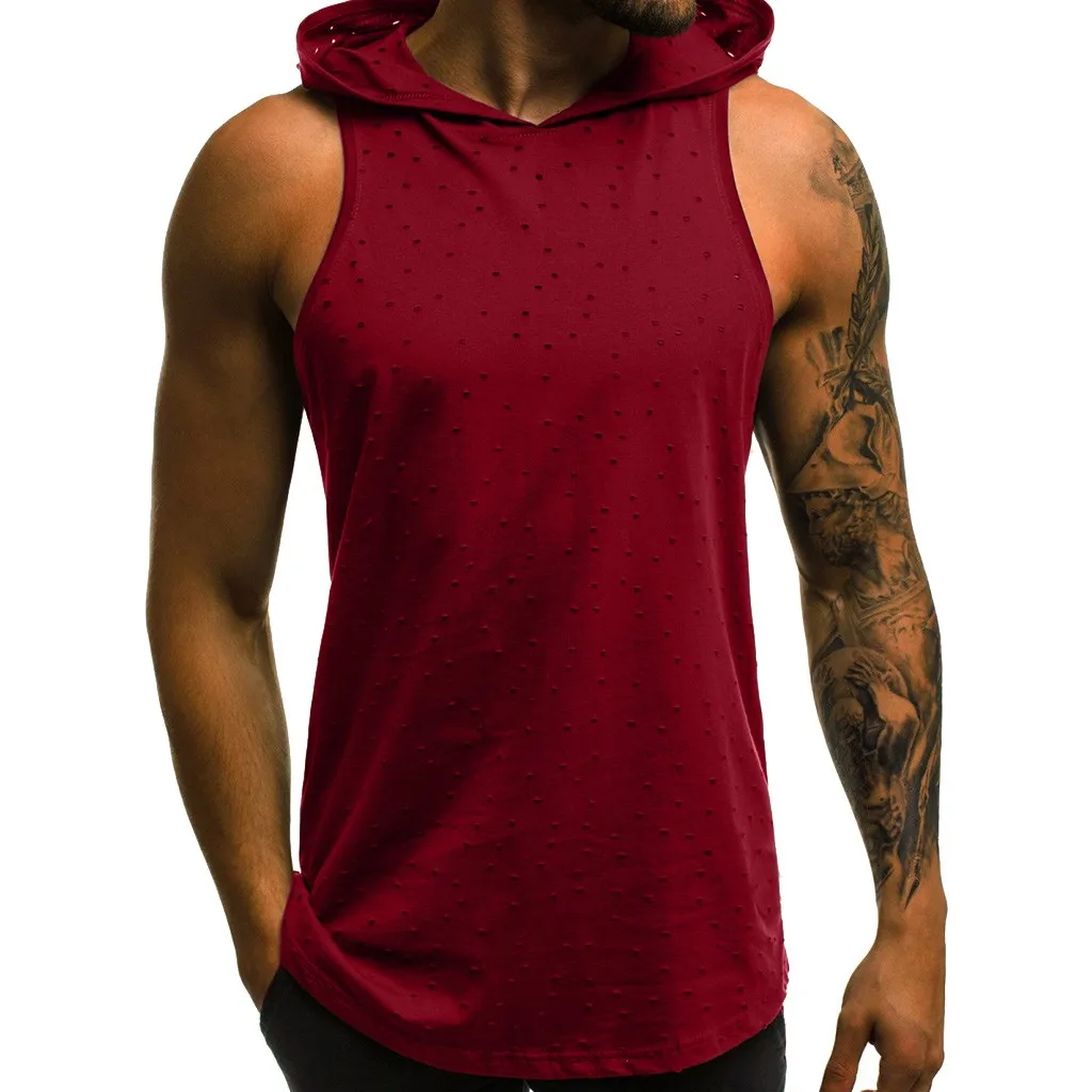 Жилет мужской с принтом для фитнеса майка без рукавов круглым вырезом и