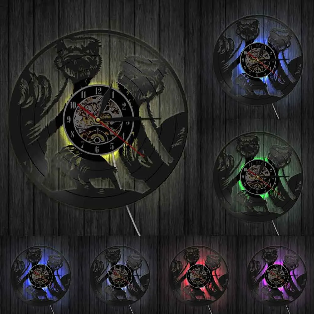 

Africa Ostrich Long Neck Vinyl Record Wall Clock Nature Wild Animals Wall Art Home Decor Laser Cut Silent Hanging Clocks Watch