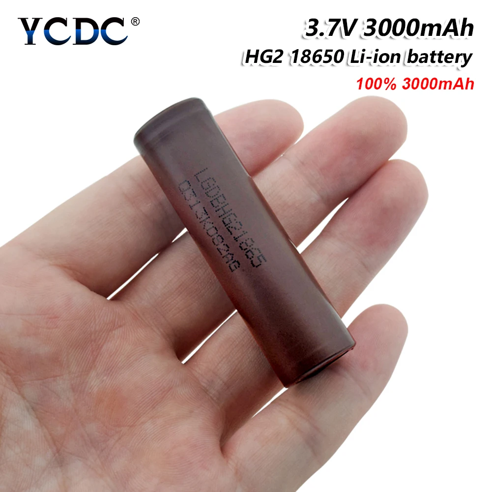 HG2 18650 батарея 18650 3000 мАч Высокая мощность разрядки литий-ионная аккумуляторная батарея высокой разрядки 20А большой ток