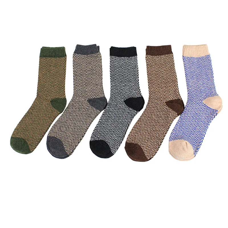 Мужские толстые носки зимние теплые 5 пар для мужчин Осень-зима повседневные в