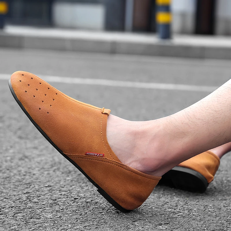 Мужская повседневная обувь из натуральной кожи с перфорацией Роскошные