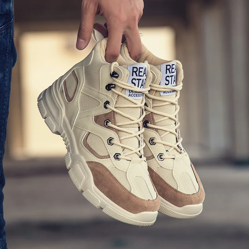 2019 мужские зимние уличные водонепроницаемые резиновые ботинки кожаные рабочие