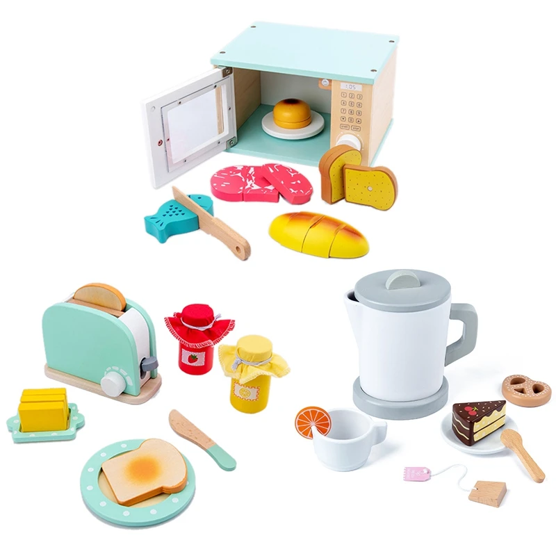 

Детский деревянный Игровой набор, игрушки, имитация кухонной утвари, набор ролевых игр, обучающий инструмент