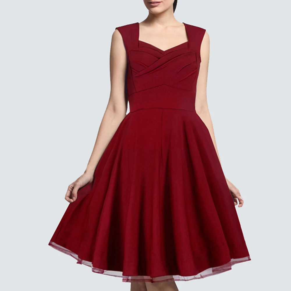 

Женское винтажное платье с пышной юбкой junxi WAN, черно-белое повседневное облегающее платье с круглым вырезом, без рукавов, в стиле рокабилли 50-60-х годов, с бантом на поясе, A003, лето 2019