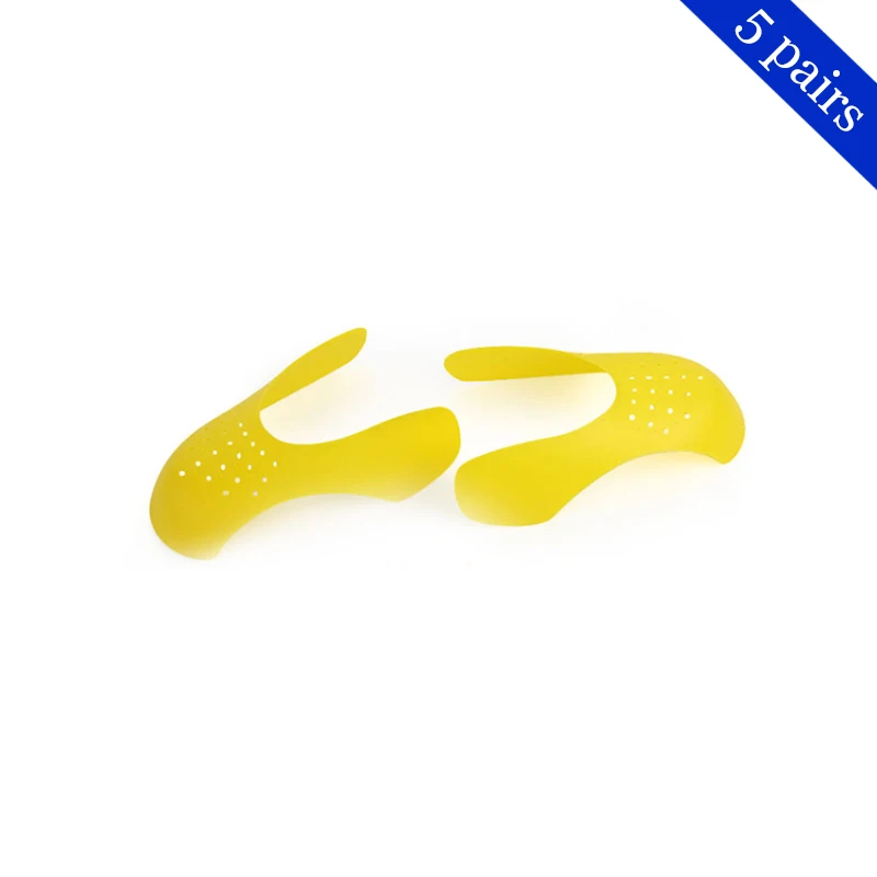 yellow 5 пар, мужские щитки для обуви, универсальный уход за кроссовками, Toebox, защита от морщин, спортивная обувь, защита от складок обуви - Цвет: yellow