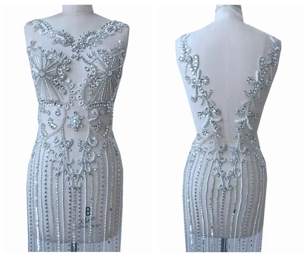 Аппликация ручной работы с блестками для свадебного платья | Дом и сад