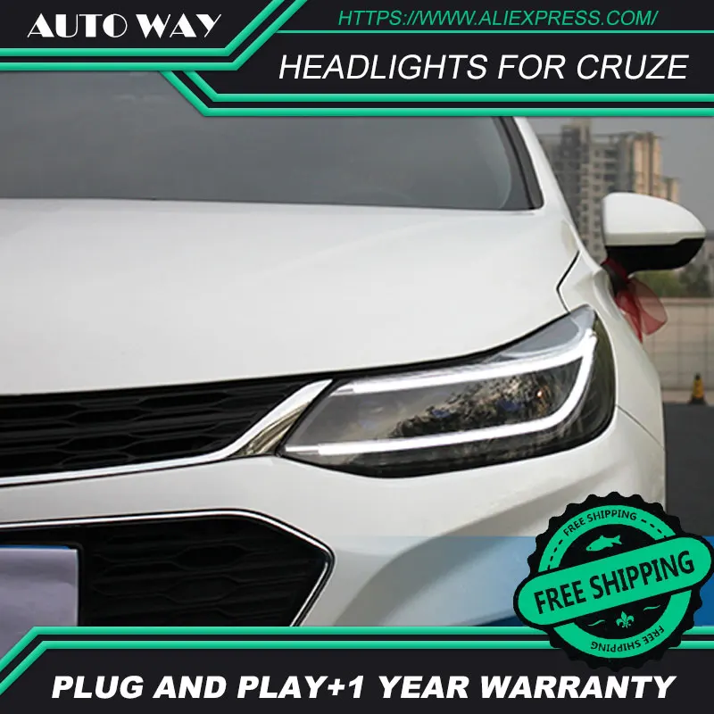 Стайлинг автомобиля светодиодный фонарь для Chevrolet Cruze HID лампа грыжи аксессуар