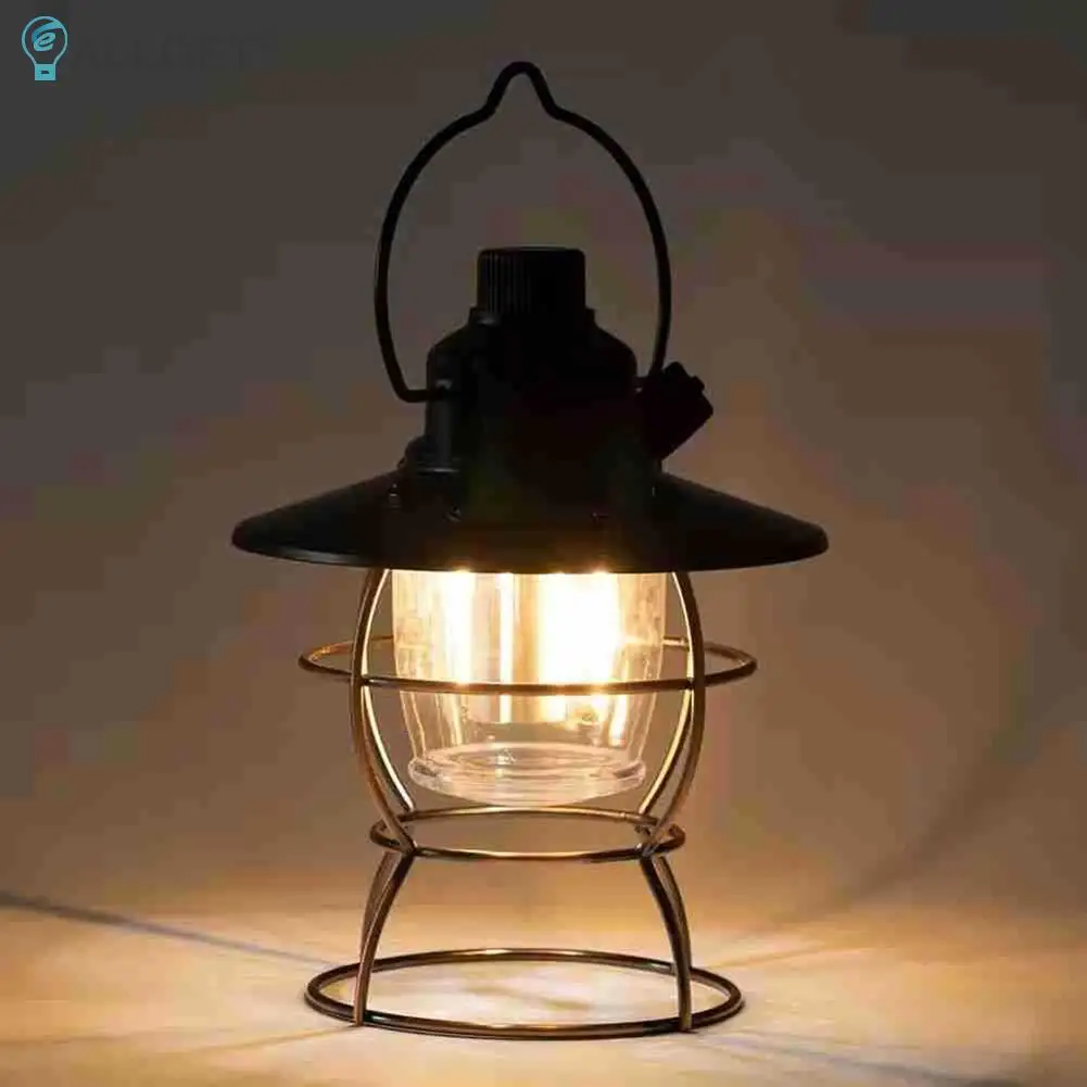 

Портативный винтажный фонарь в стиле ретро, декоративное водонепроницаемое уличное освещение для сада, улицы, дорожек, газона