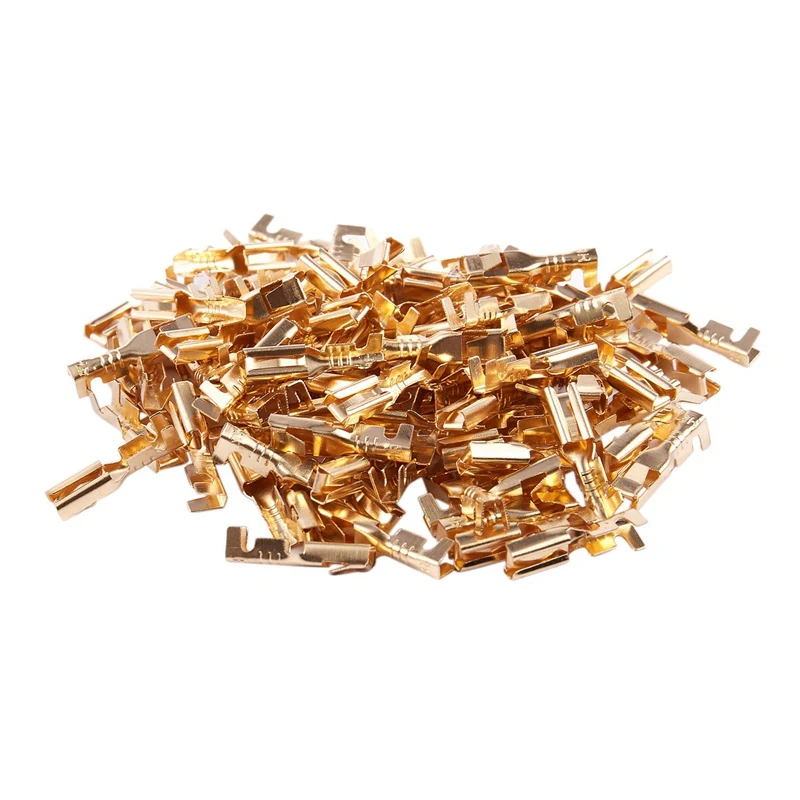 100 шт Золотой тон 3 1 мм широкий Женский Лопата обжимные клеммные