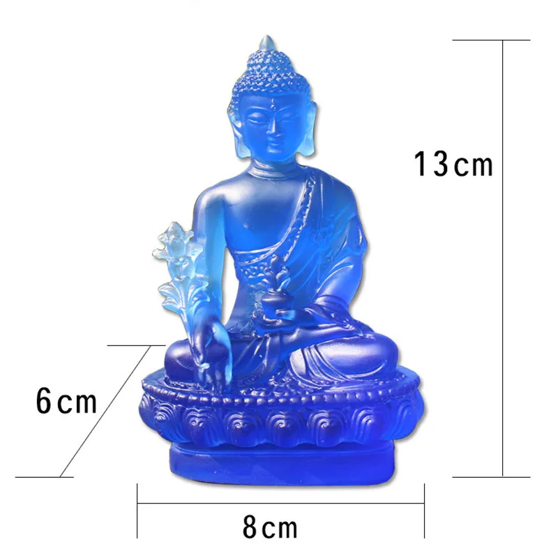 Resin Craft Home Decoration Accessories Buddha Statue Buddhism Sculpture Ornaments Car | Дом и сад