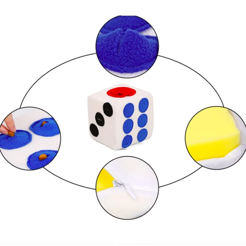 Игрушки плюшевые собаки цветные игральные кубики Форма куклы обучение запах Pet