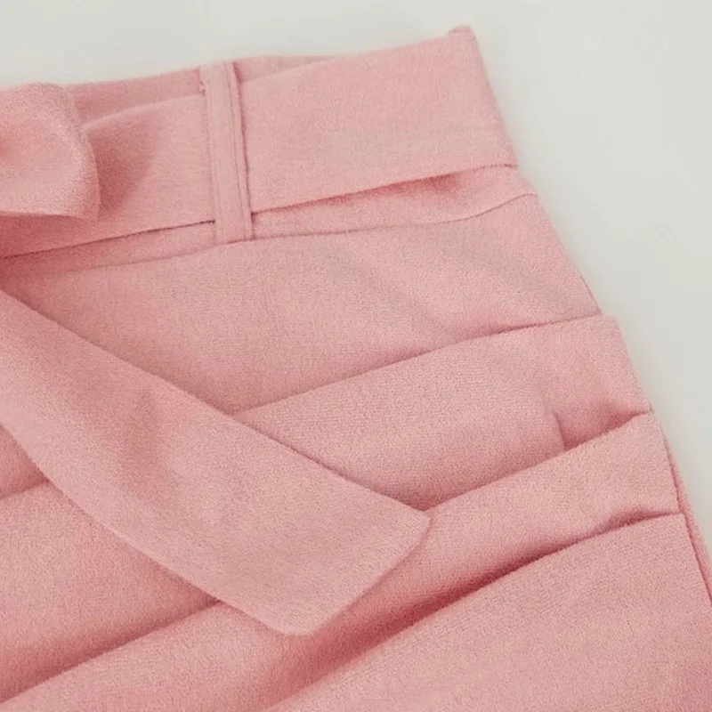 

Women Sexys Cross Overlap Lace-up Skirt Solid Color Casual Beach Skirt BMF88