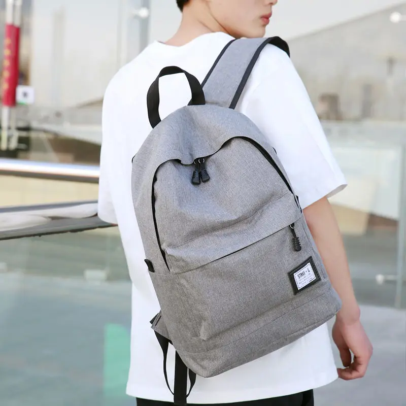 

Schoolbag Male canvas contracted business large capacity computer bag Student Schoolbag Travel bag Backpack