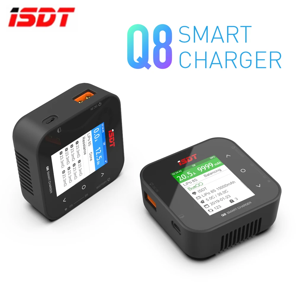 ISDT Q8 BattGo 500 Вт 20A Q6 Nano зарядное устройство высокой мощности для 1 8S Lipo батареи RC FPV