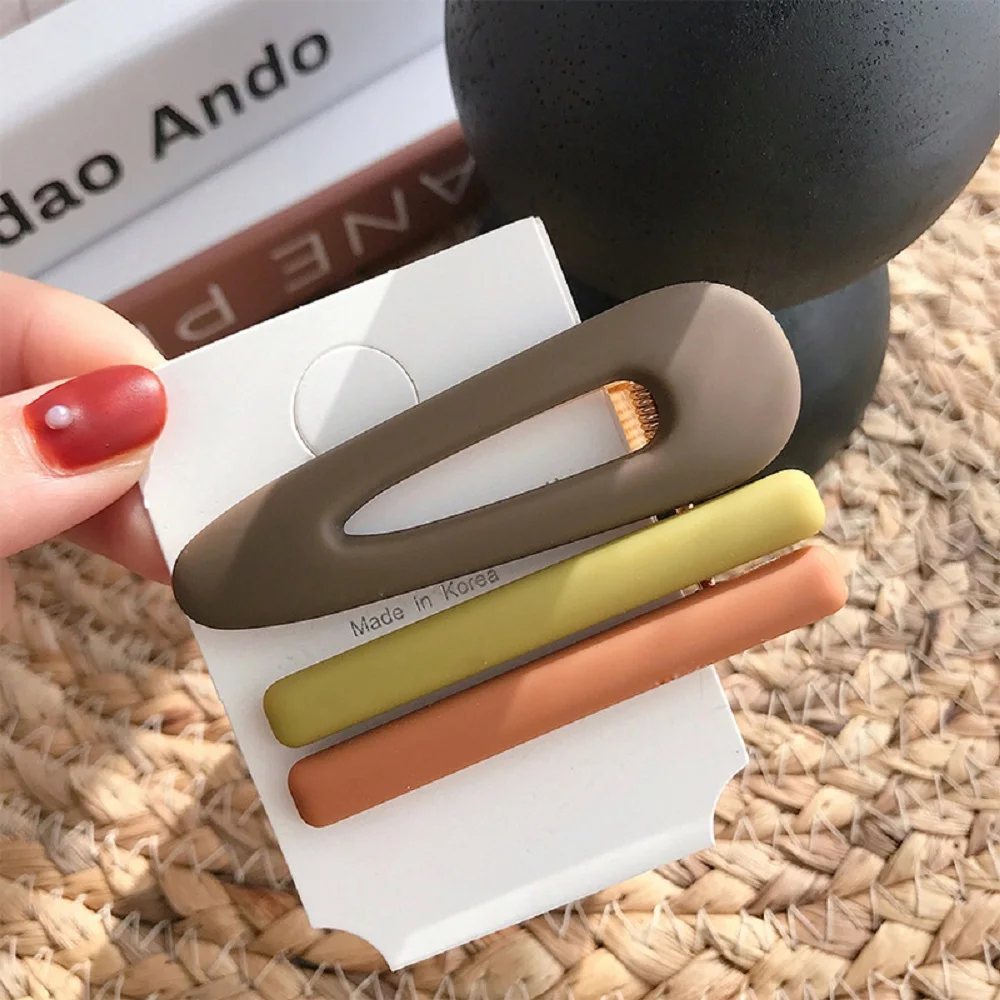 3 шт./компл. Ins Карамельный цвет Заколки для волос материи девочек конфетного